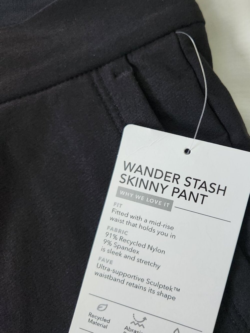 NWT Athleta Wander Stash Skinny Pant 8 - Picture 10 of 10